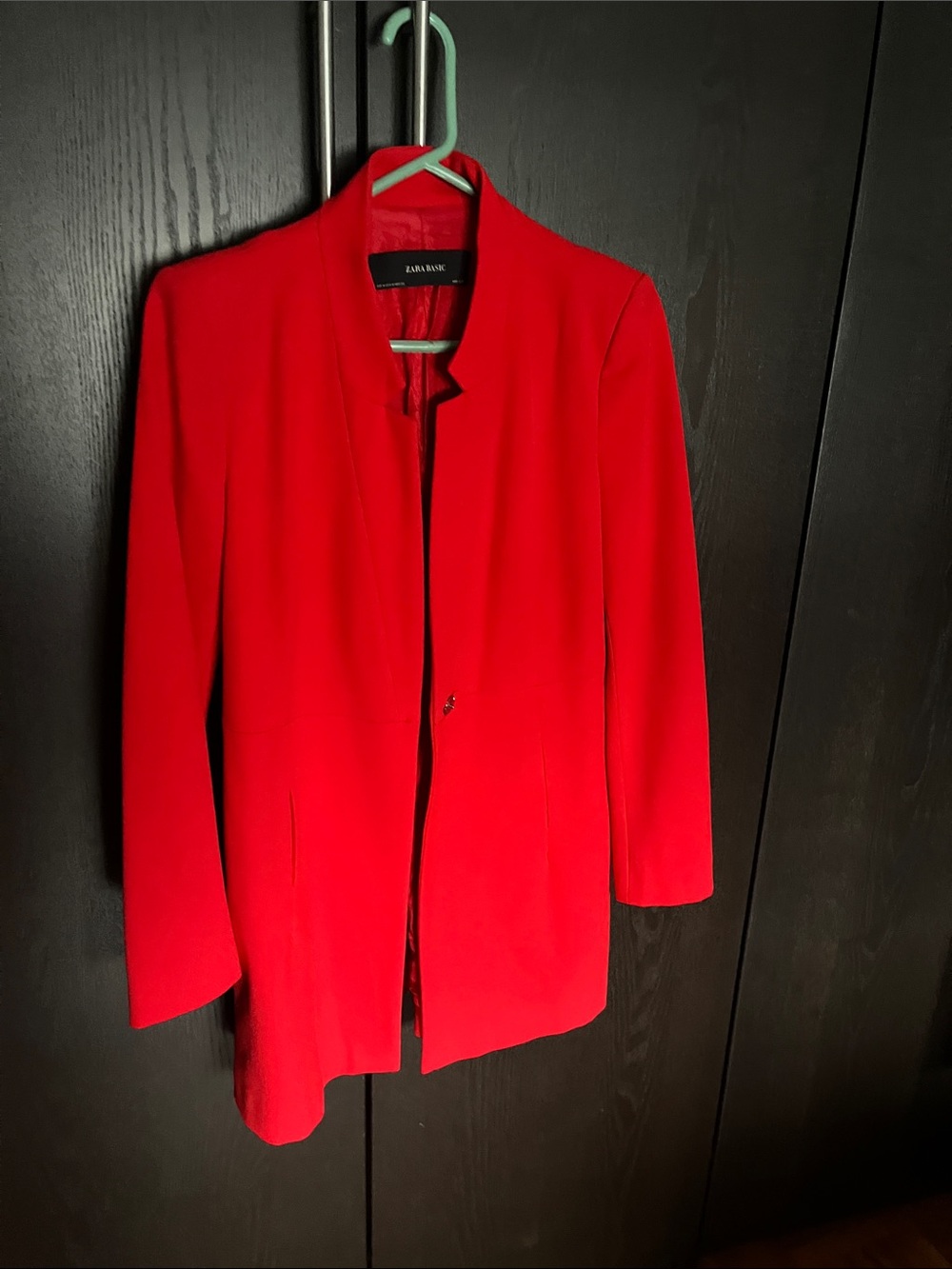 Zara Bright Red Longline Blazer